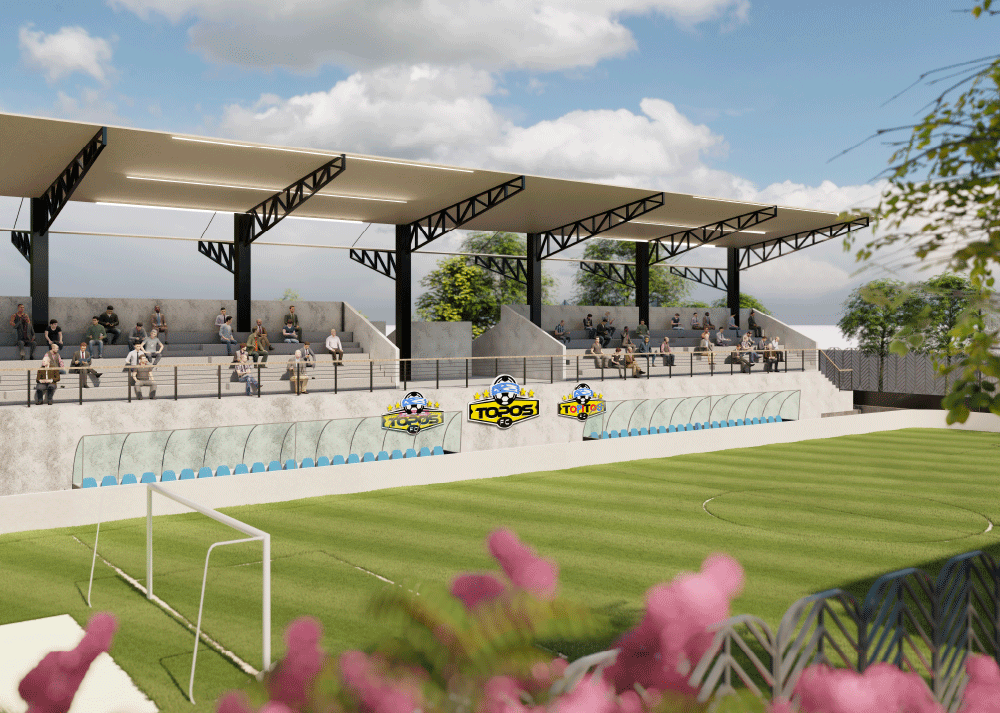 Imagen de render de estadio de topos fc