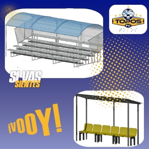 Imagen con las fotografías de las bancas de jugadores y público.